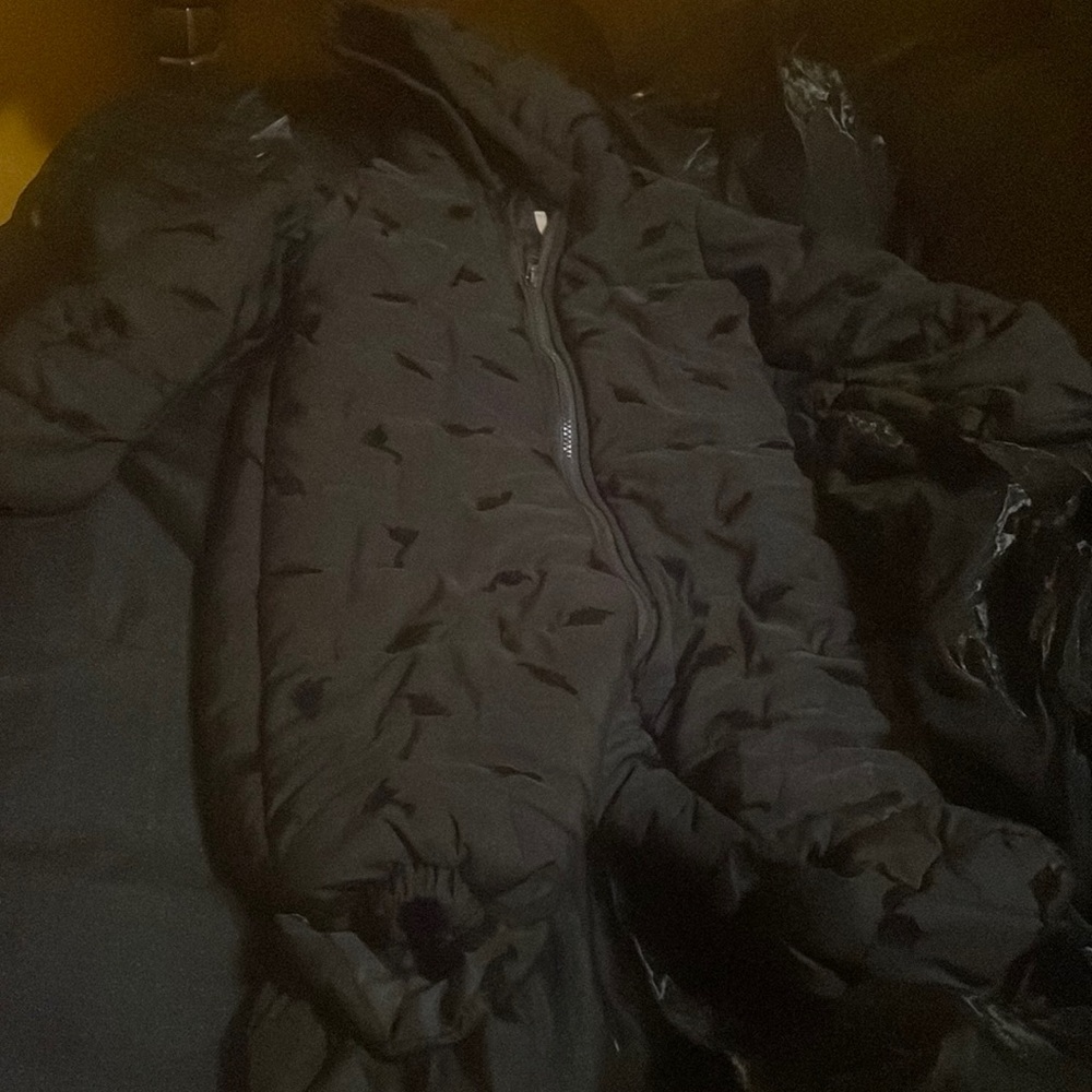 Baby Black hooded, snowsuit